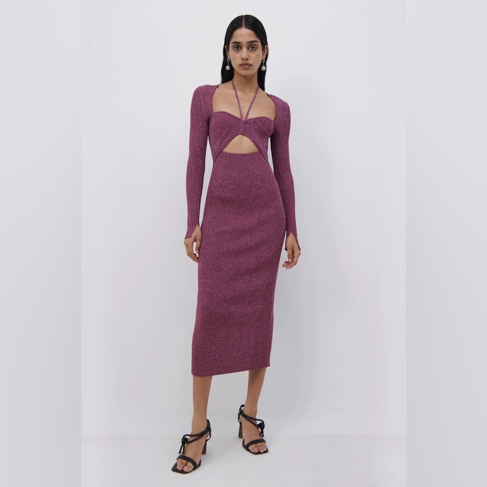 Jonathan Simkhai NWT Danika Marled Midi Dress